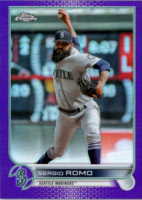 2022 Topps Chrome Update Purple Refractor Sergio Romo #USC25