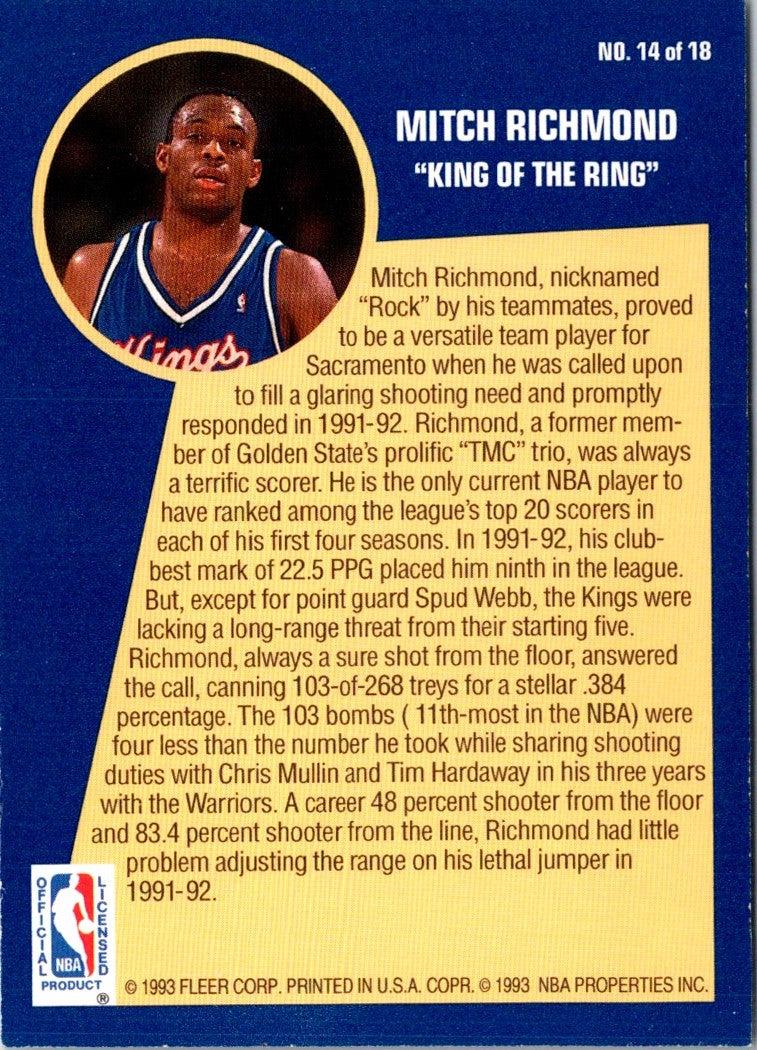 1993 Fleer NBA Superstars Mitch Richmond