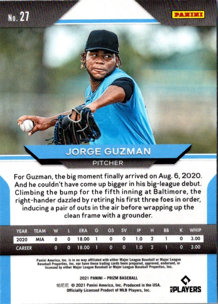 2021 Panini Prizm Jorge Guzman