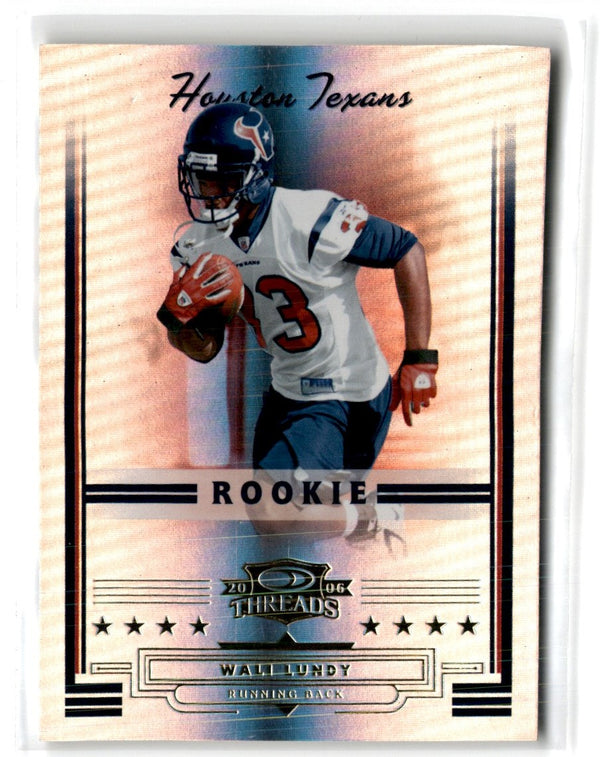 2006 Donruss Threads Wali Lundy #161 Rookie 682/999