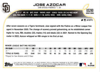 2022 Topps Update Jose Azocar #US280 Rookie