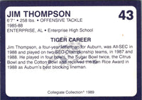 1989 Collegiate Collection Auburn Coke 580 Jim Thompson #43