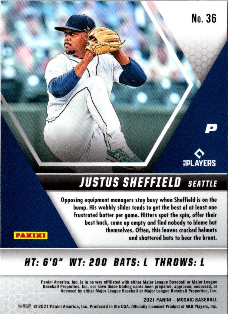 2021 Panini Mosaic Justus Sheffield