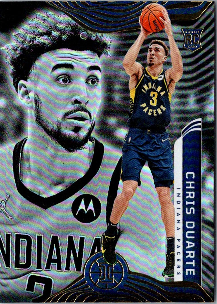 2021 Panini Obsidian Electric Etch Blue Flood Chris Duarte