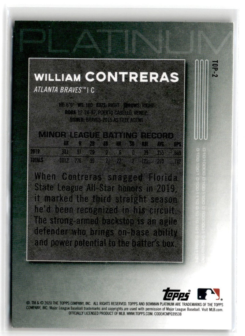 2020 Bowman Platinum Top Prospects William Contreras