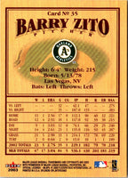 2003 Fleer Splendid Splinters Barry Zito #35