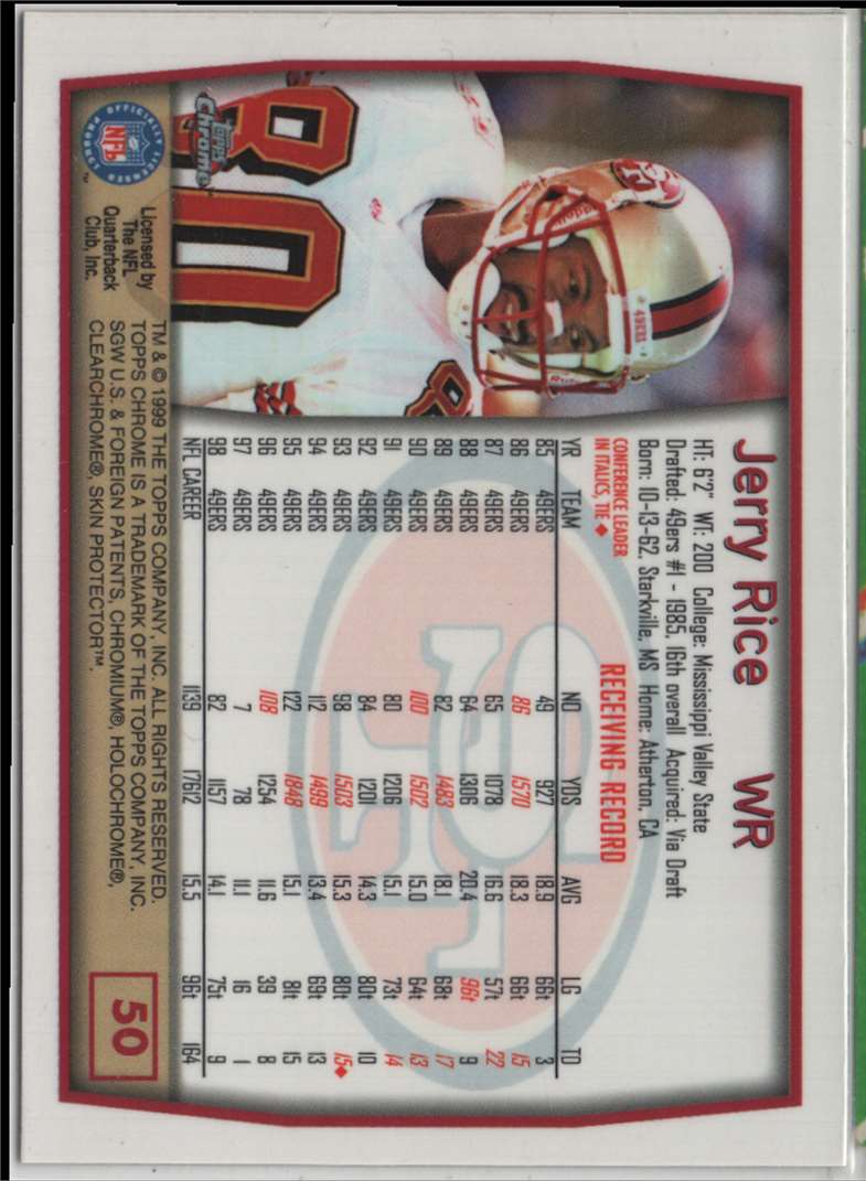 1999 Topps Chrome Jerry Rice