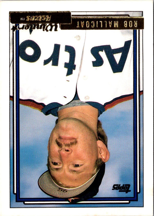 1992 Topps Rob Mallicoat #501