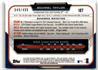 2015 Bowman Chrome Refractors Michael Taylor #187 349/499