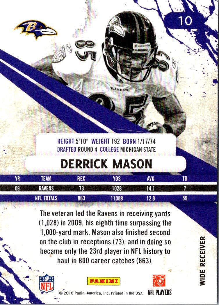 2010 Panini Rookies & Stars Longevity Derrick Mason