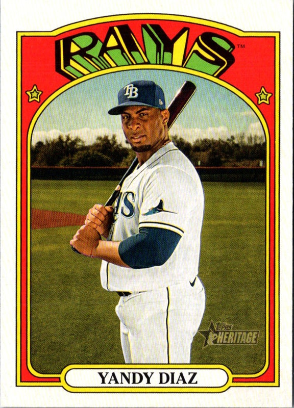 2021 Topps Heritage Red Yandy Diaz #84