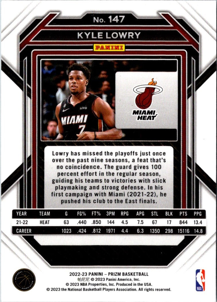 2022 Panini Prizm Kyle Lowry