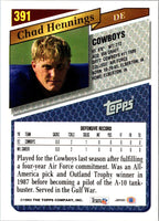 1993 Topps Chad Hennings #391