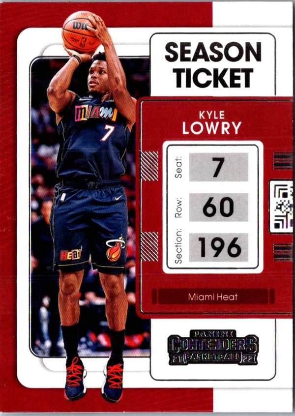 2021 Panini Contenders Game Ticket Red Kyle Lowry #23