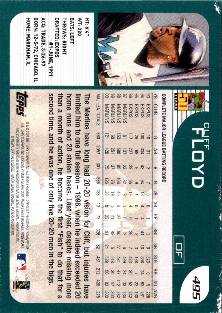 2001 Topps Cliff Floyd