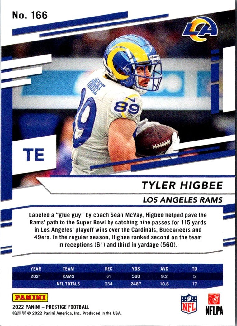 2022 Panini Prestige Tyler Higbee