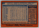 1978 Topps Billy Martin