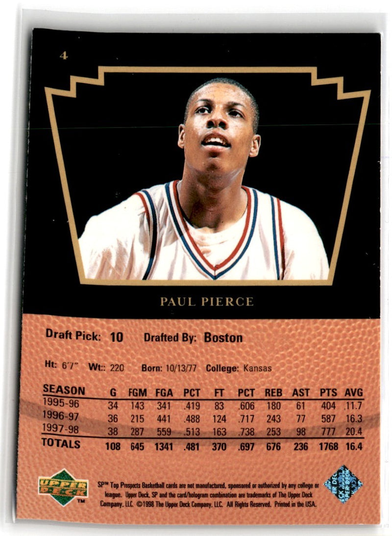 1999 Upper Deck MVP Paul Pierce