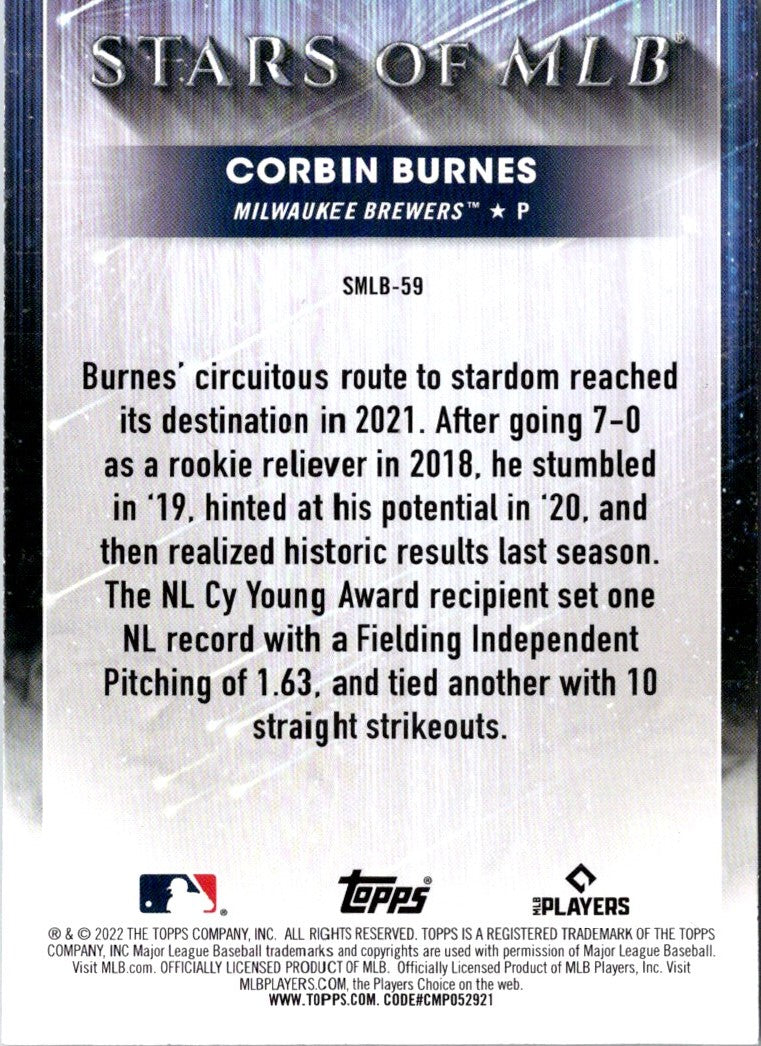 2022 Topps Stars of MLB Corbin Burnes