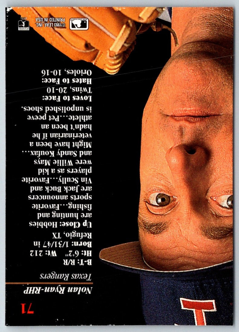 1991 Star Platinum Nolan Ryan