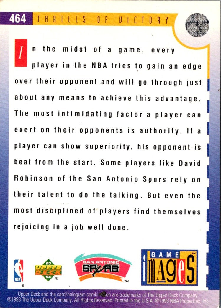 1993 Upper Deck David Robinson