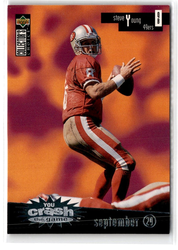 1996 Collector's Choice You Crash the Game Silver Steve Young #CG5C