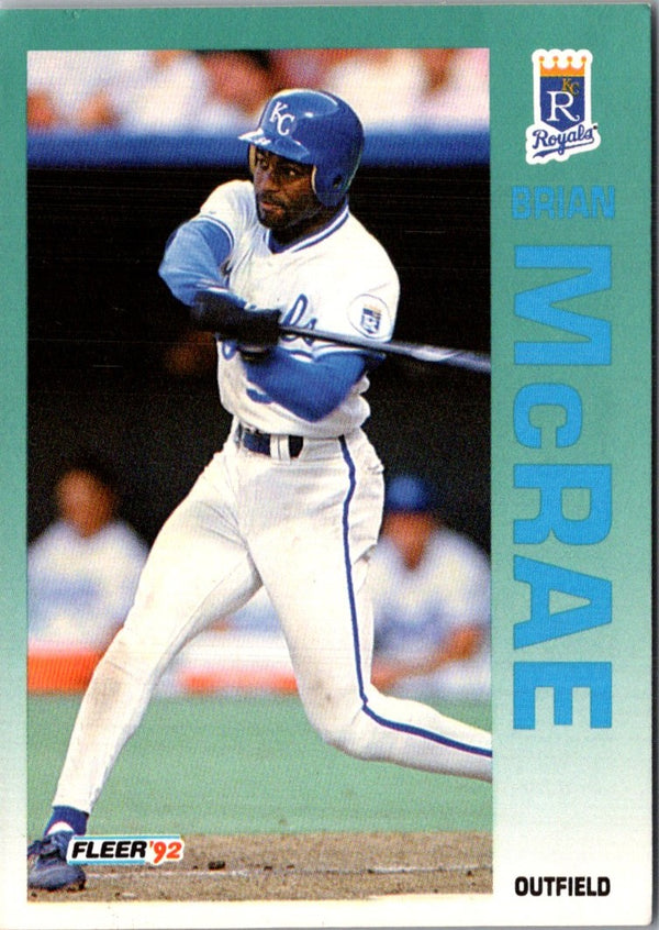 1992 Fleer Brian McRae #163