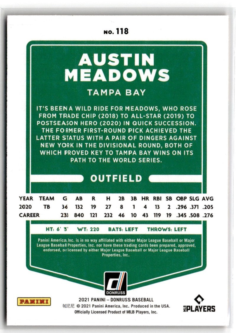 2021 Donruss Holo Red Austin Meadows