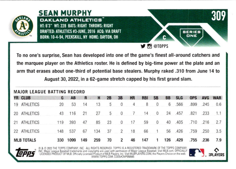 2023 Topps Gold Sean Murphy