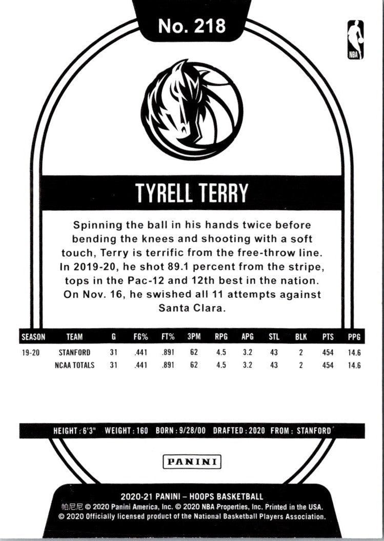 2020 Hoops Blue Tyrell Terry