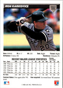 1993 Donruss Ron Karkovice