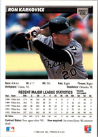 1993 Donruss Ron Karkovice #331