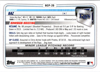 2020 Bowman Chrome Prospects Shane Baz #BCP-20