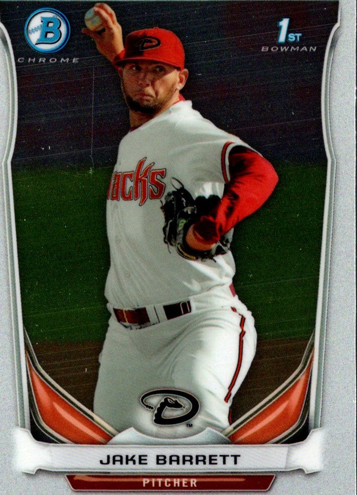 2014 Bowman Chrome Prospects Jake Barrett