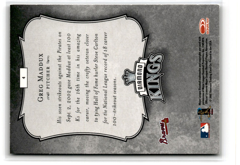 2002 Donruss Super Estrellas Precision De Lanzamiento Greg Maddux