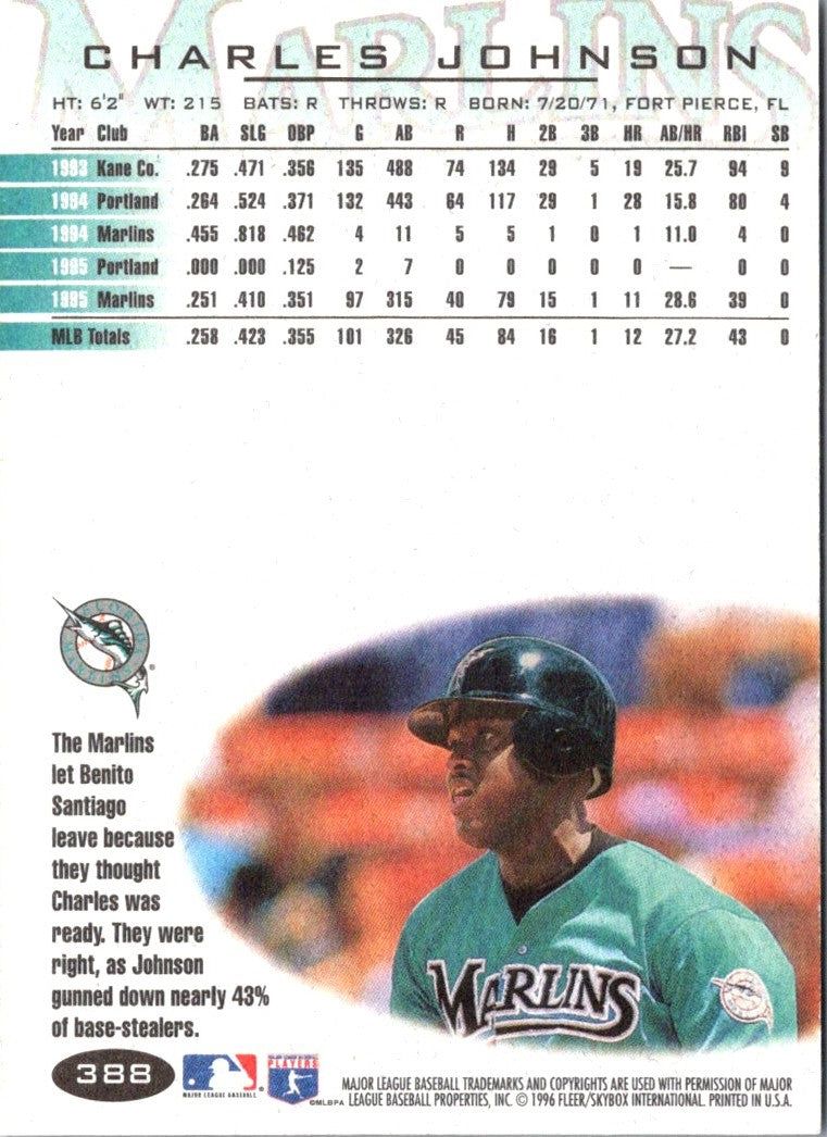 1996 Fleer Charles Johnson