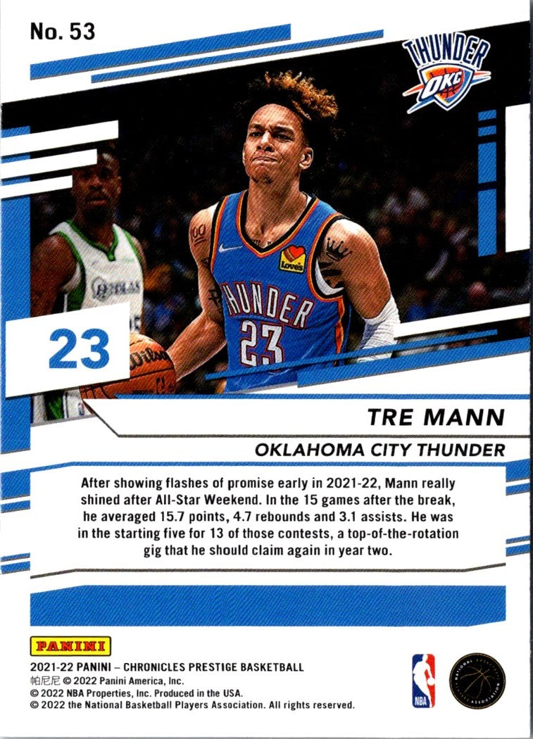 2021 Panini Chronicles Tre Mann