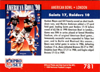 1990 Pro Set American Bowl: London #781