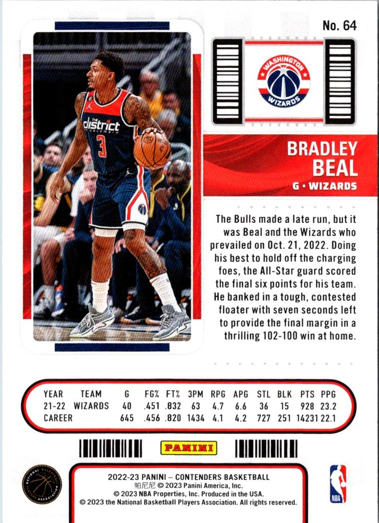 2023 Panini Prizm Draft Picks Red Ice Bradley Beal