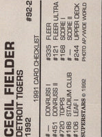 1992 Donruss Gold Leaf Stars Cecil Fielder #18