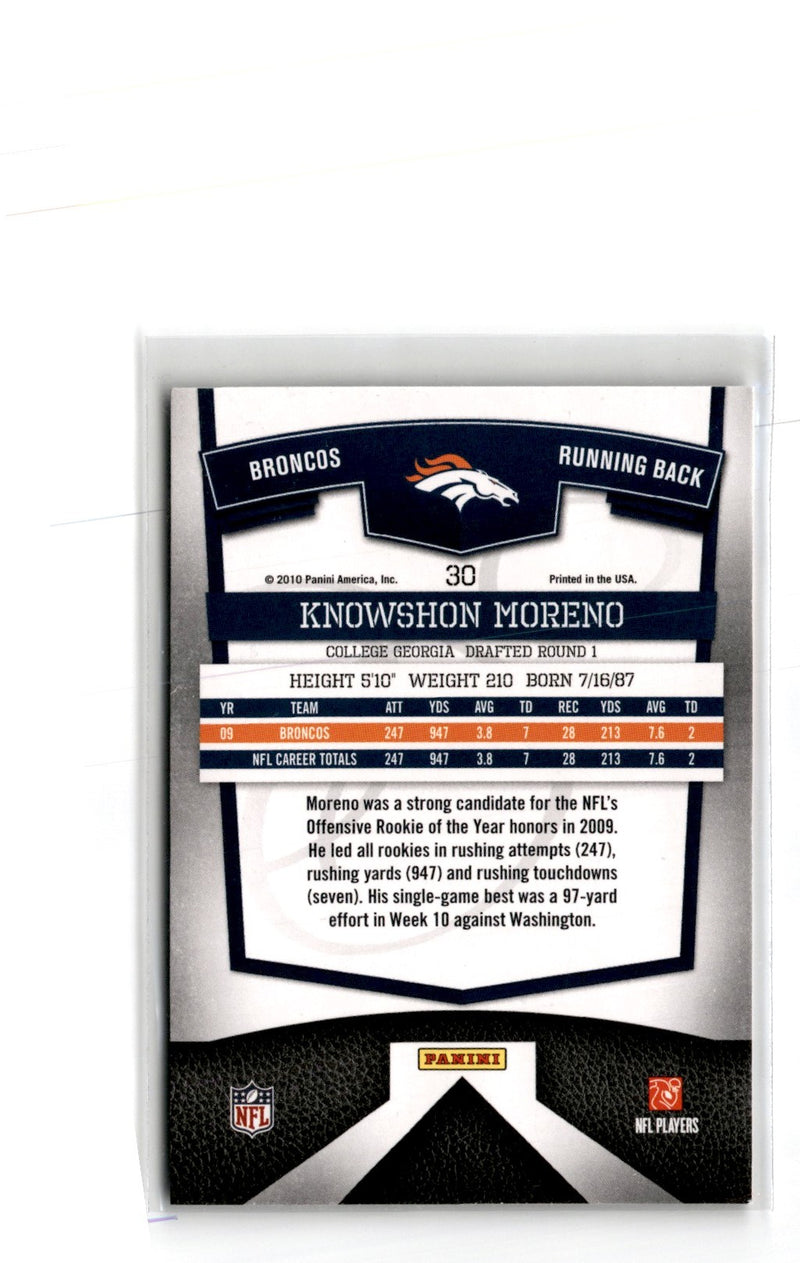 2010 Donruss Elite Knowshon Moreno