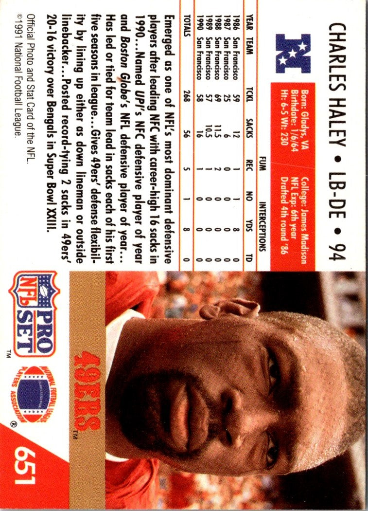 1991 Pro Set Charles Haley