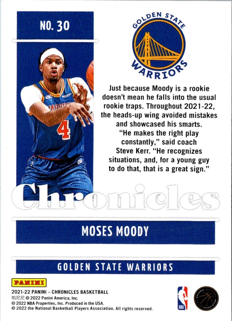 2021 Panini Chronicles Moses Moody