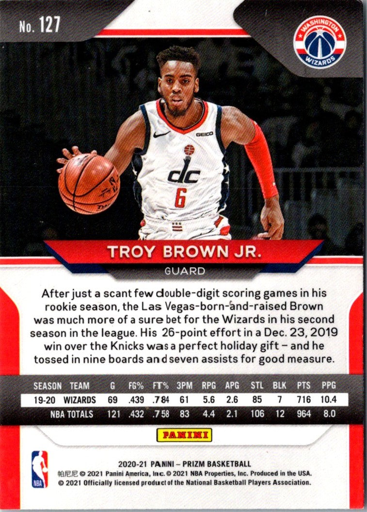 2020 Panini Prizm Troy Brown Jr.