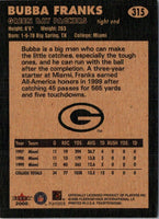 2000 Fleer Tradition Bubba Franks #315 Rookie