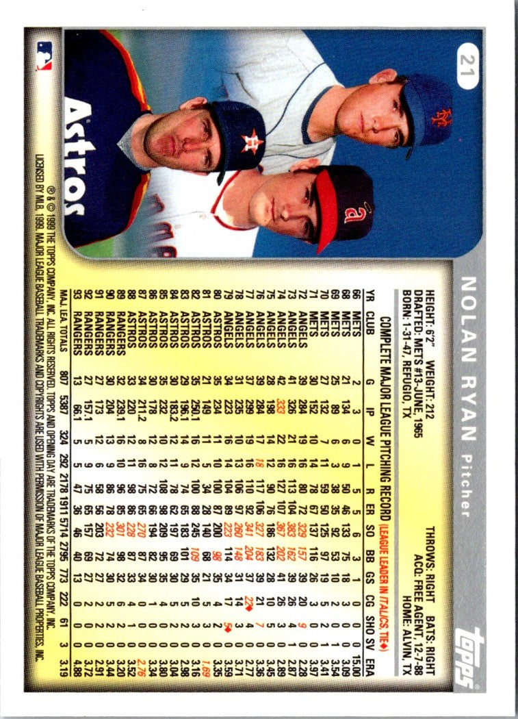 1999 Topps Nolan Ryan