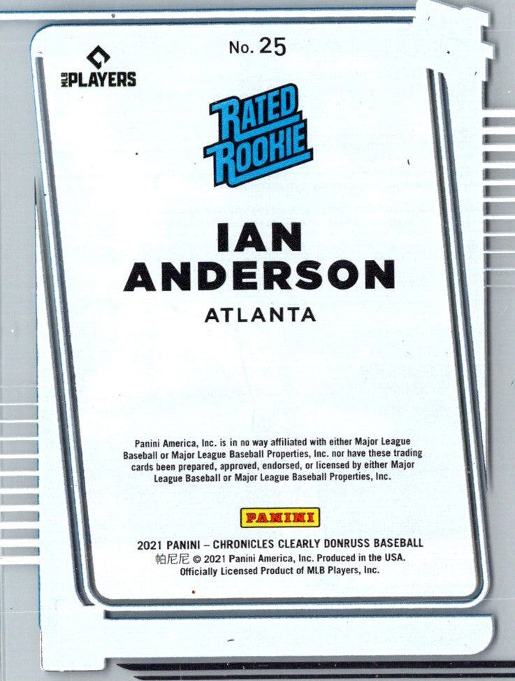 2021 Panini Chronicles Clearly Donruss Ian Anderson