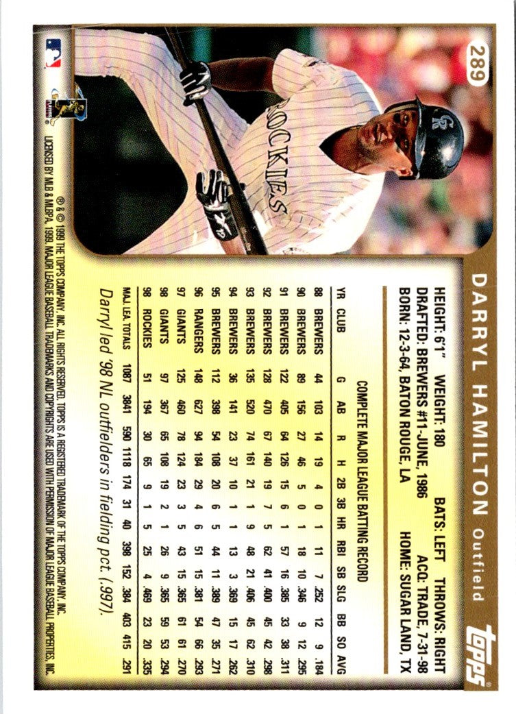 1999 Topps Darryl Hamilton