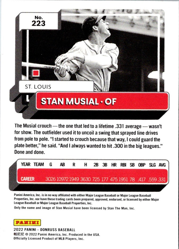 2022 Donruss Holo Red Stan Musial