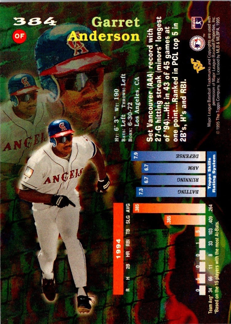 1995 Stadium Club Members Only Parallel Garret Anderson